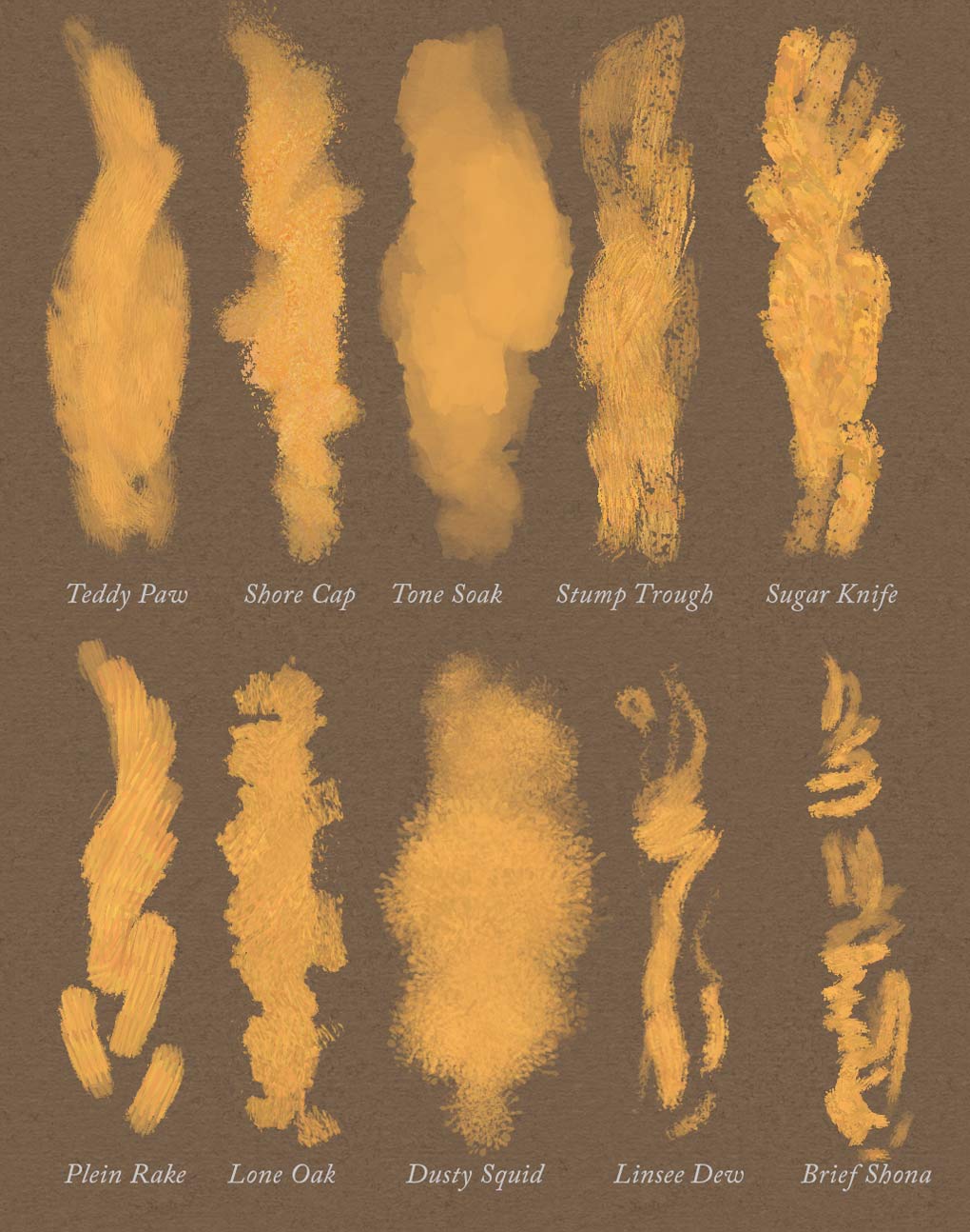 22 Photoshop Impasto Brushes for Photoshop