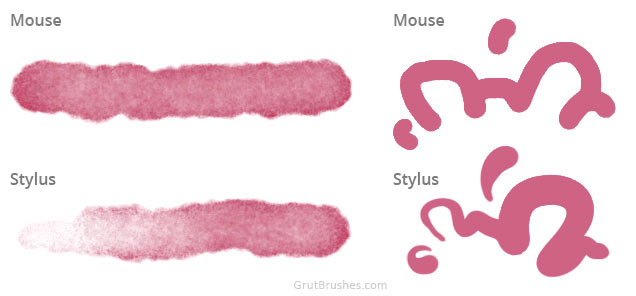 Difference between painting with a stylus and a mouse Difference between painting with a stylus and a mouse